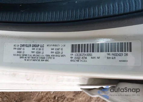 2014 Chrysler 200 Limited из США, поврежденный, VIN 1C3CCBCG7EN192931